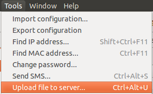 Upload file to server